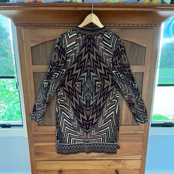 Nic + Zoe Tribal Print Tunic Sweater, sz M - Picture 4 of 9